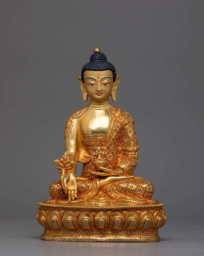 medicine-budha-gold-gilded