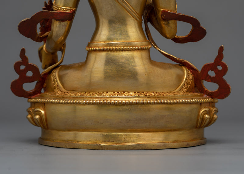 24K Gold Gilded Ksitigarbha Statue | Guardian of the Deep Vow