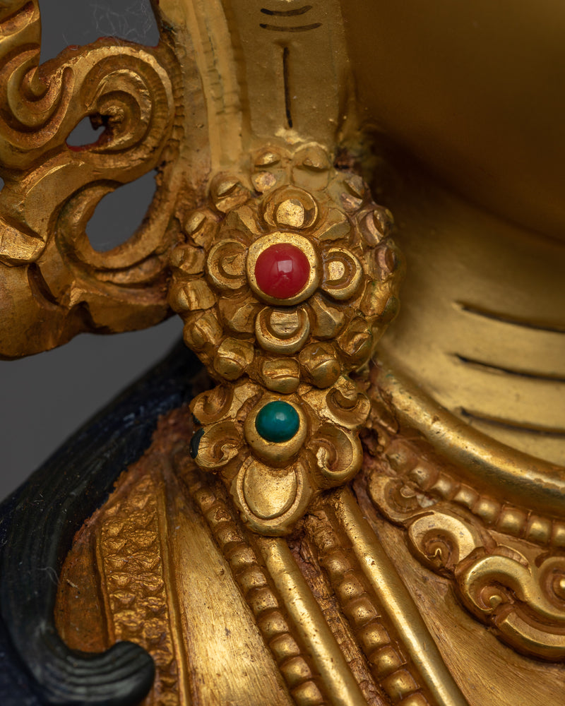 24K Gold Gilded Ksitigarbha Statue | Guardian of the Deep Vow