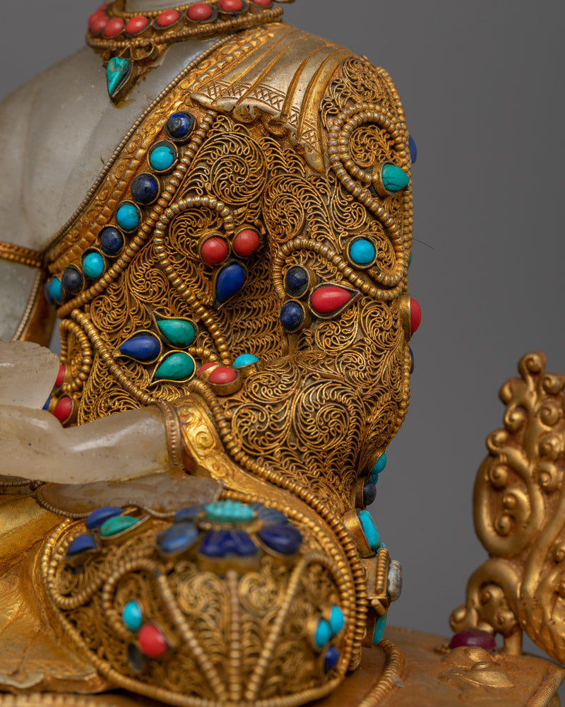 Amitabha Buddha Gemstones-Decorated Statue | Embodiment of Infinite Light