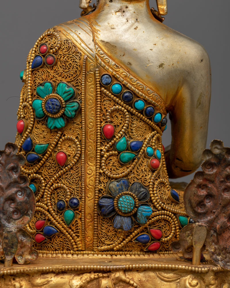 Amitabha Buddha Gemstones-Decorated Statue | Embodiment of Infinite Light