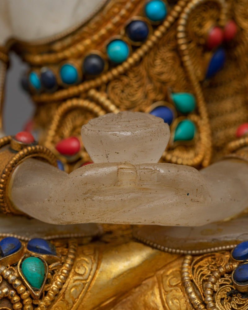 Amitabha Buddha Gemstones-Decorated Statue | Embodiment of Infinite Light