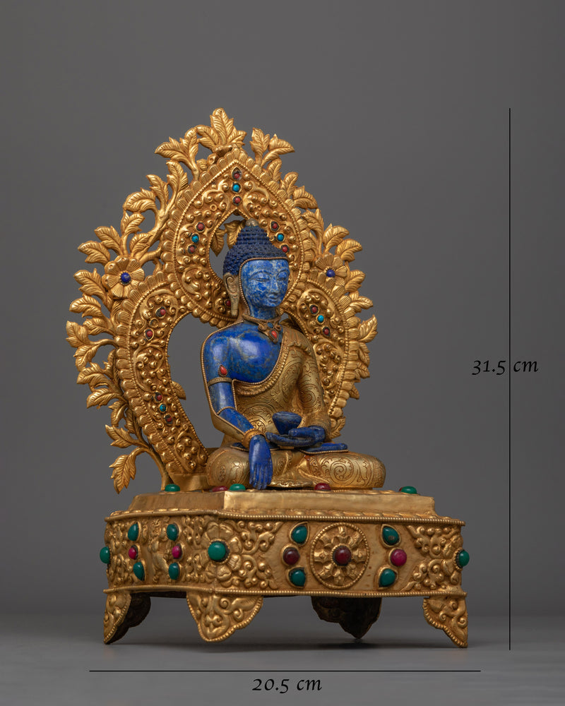 Shakyamuni Buddha Lapis Stone Body Statue | Resonance of Enlightenment