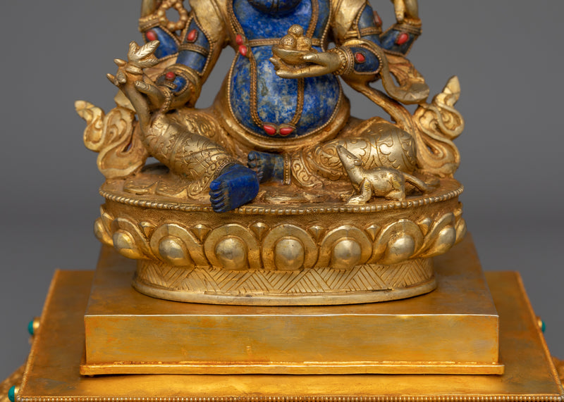 Ganesh Hand-Carved Lapis Stone Statue | Master of Wisdom and Remover of Obstacles