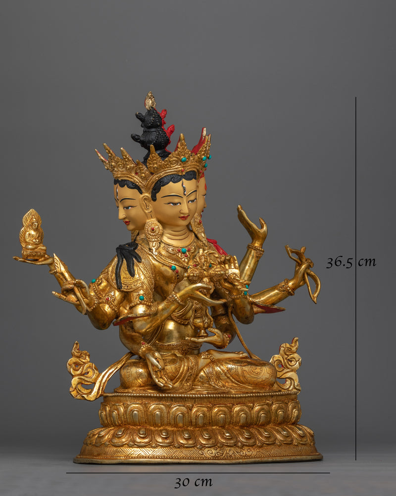 Namgyalma Gold-Gilded Statue | Beacon of Longevity and Protection