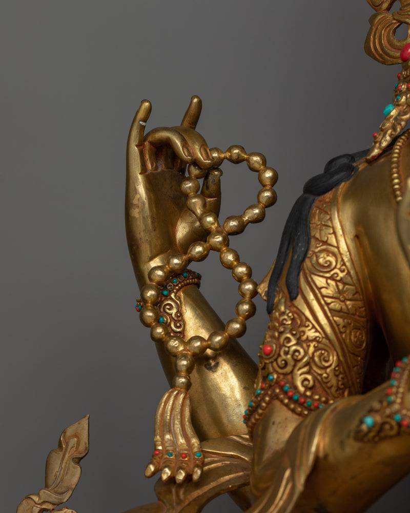 Chenrezig 92cm Gold-Gilded Statue | A Monument to Compassionate Presence