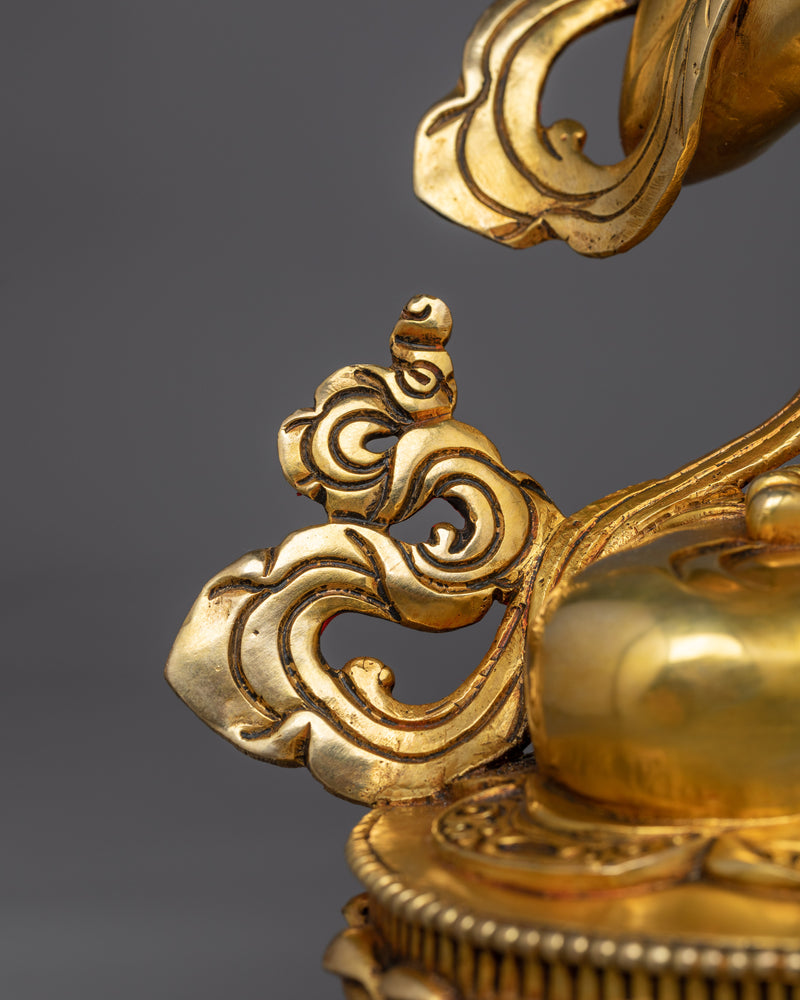 Vajrasattva Gold-Gilded 35cm Statue | Symbol of Purification and Renewal