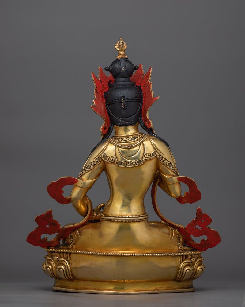 Vajrasattva Gold-Gilded 35cm Statue | Symbol of Purification and Renewal