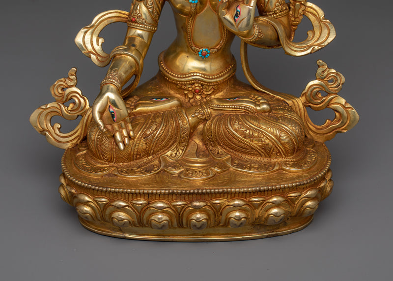 An Elegant White Tara Statue | Symbol of Serenity and Healing