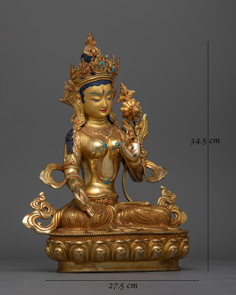 An Elegant White Tara Statue | Symbol of Serenity and Healing