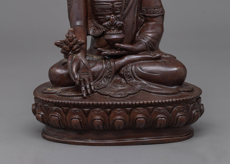 Medicine Buddha 20cm Small-Oxidized Statue | Beacon of Healing