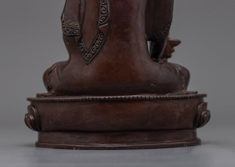 Medicine Buddha 20cm Small-Oxidized Statue | Beacon of Healing