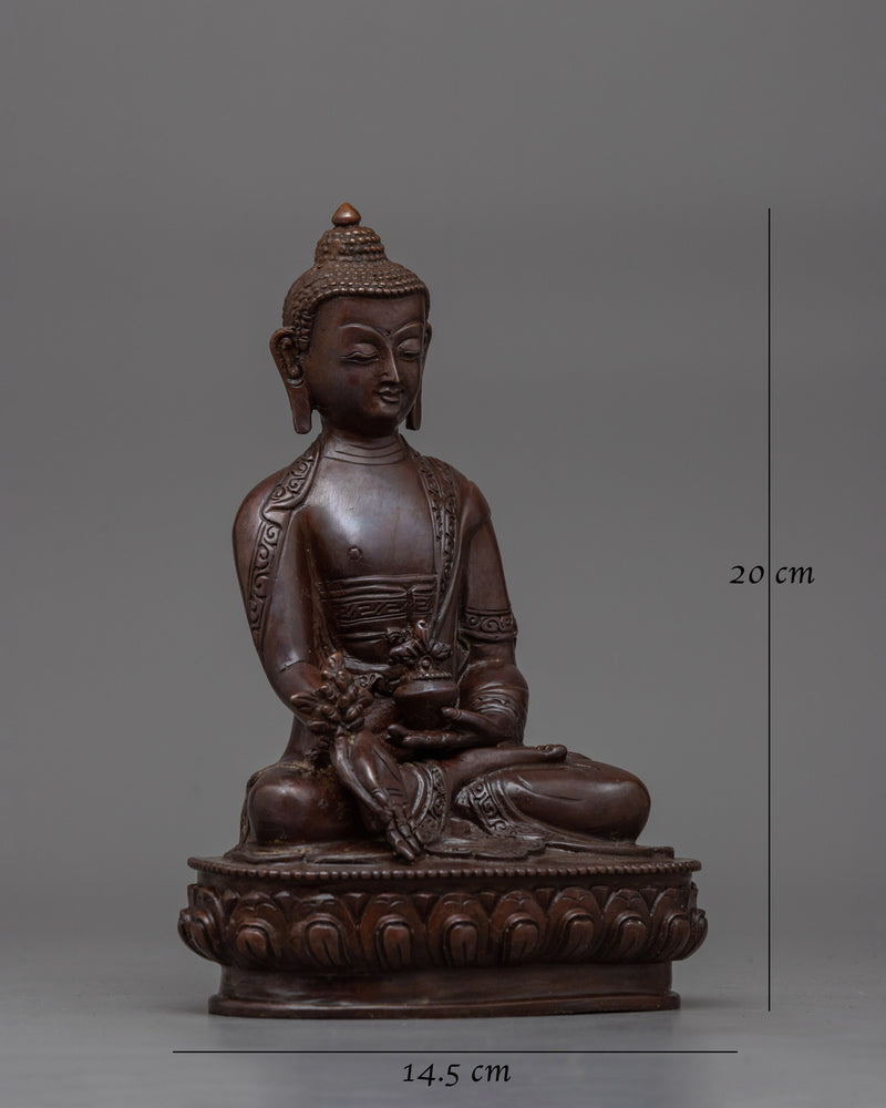 Medicine Buddha 20cm Small-Oxidized Statue | Beacon of Healing