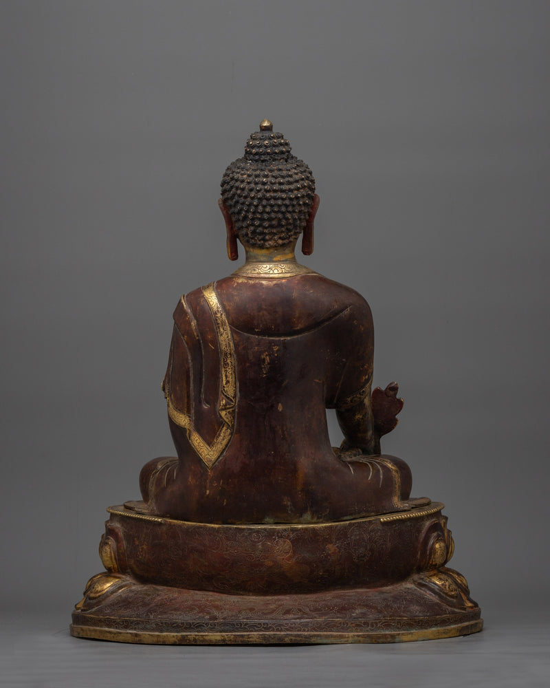 Medicine Buddha 20cm Small-Oxidized Statue | Beacon of Healing