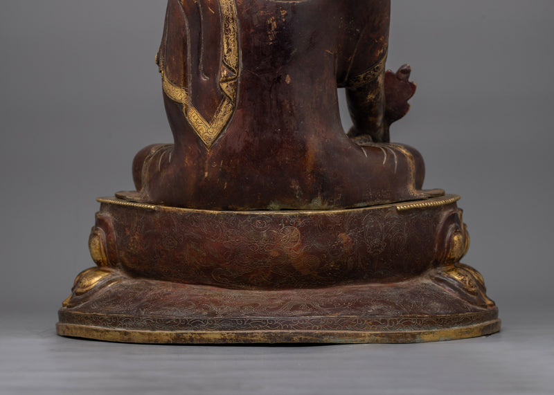 Medicine Buddha 20cm Small-Oxidized Statue | Beacon of Healing