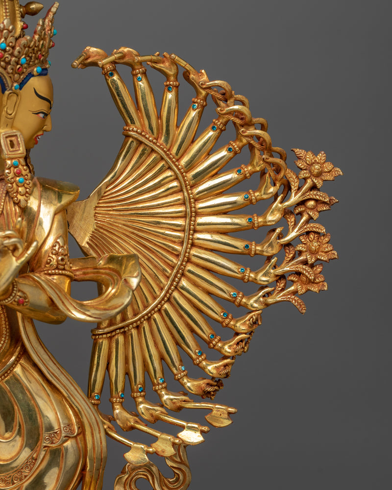 Masterpiece Dukar Thousand Arms Statue | A masterful figure of Spiritual Art and Superior Craftsmanship