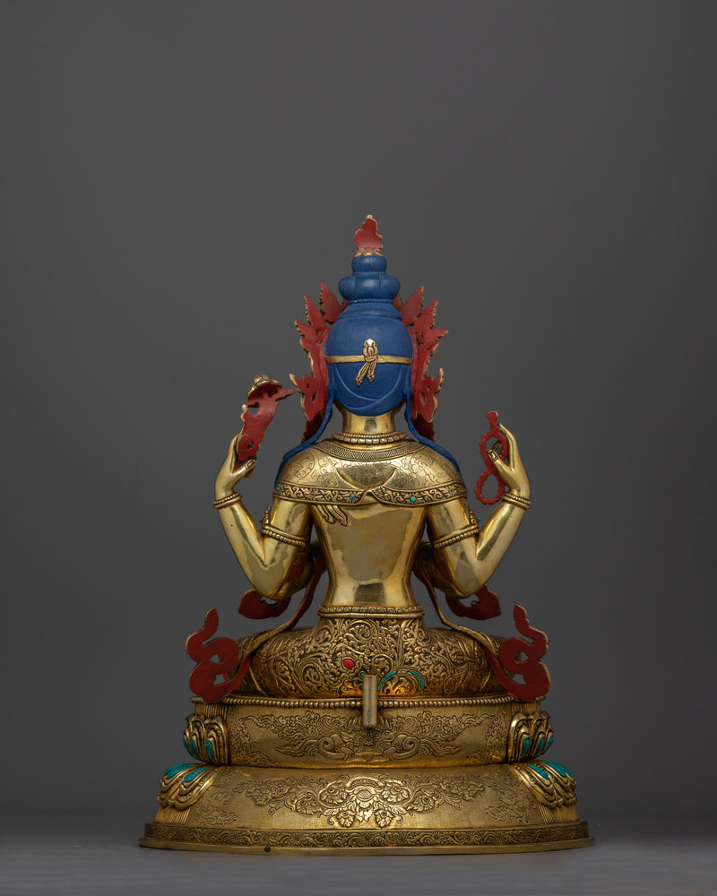 Chenrezig Handcrafted Graceful Statue | A Vision of Spiritual Elegance