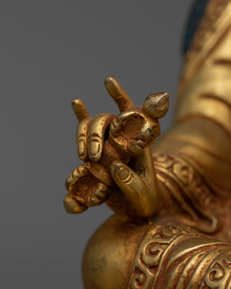 Guru Rinpoche Small 23cm Statue | Handcrafted Copper Sculpture