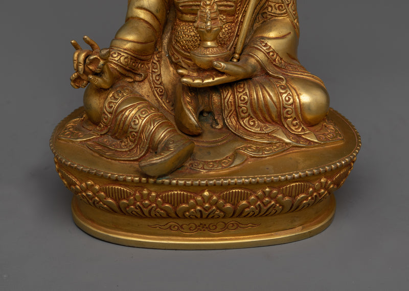 Guru Rinpoche Small 23cm Statue | Handcrafted Copper Sculpture