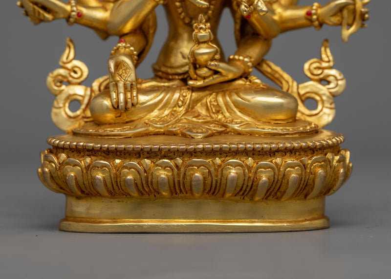 Namgyalma Small Gold Gilded Statue | Buddhist Handcrafted Copper Artwork