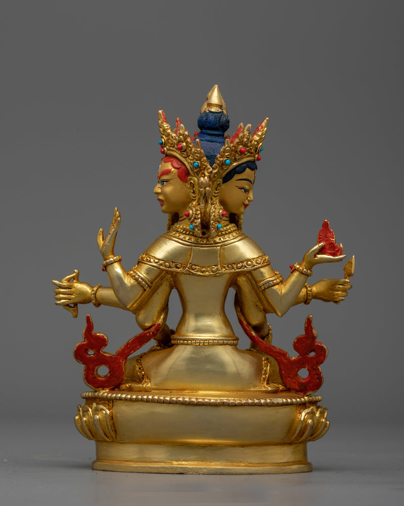 Namgyalma Small Gold Gilded Statue | Buddhist Handcrafted Copper Artwork