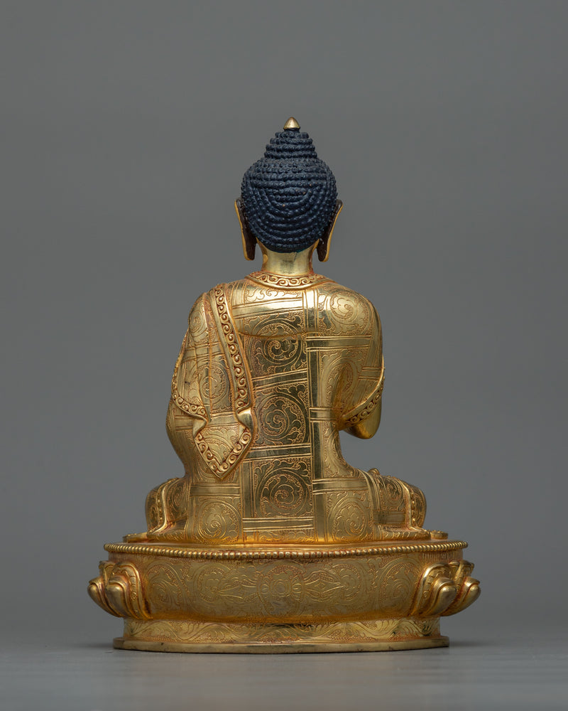 Vairocana Gold Gilded 23cm Sculpture | Stunning Copper Art