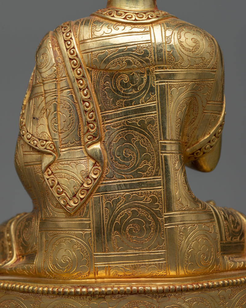 Vairocana Gold Gilded 23cm Sculpture | Stunning Copper Art