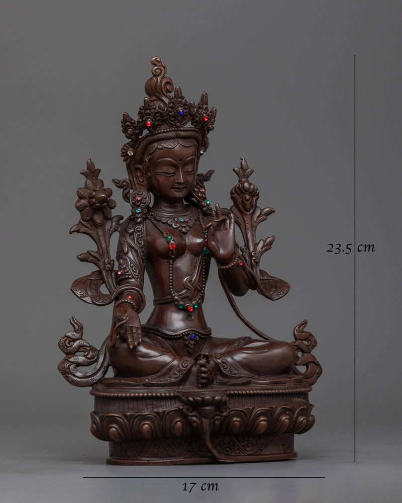 Green Tara a Beautiful Handcrafted Statue | Symbol of Compassion