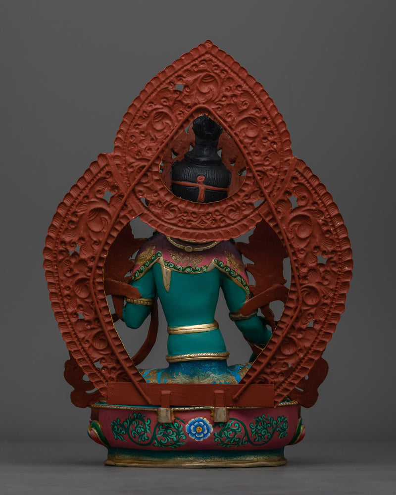 Green Tara Colored Sculpture | Beautifully Handcrafted Statue