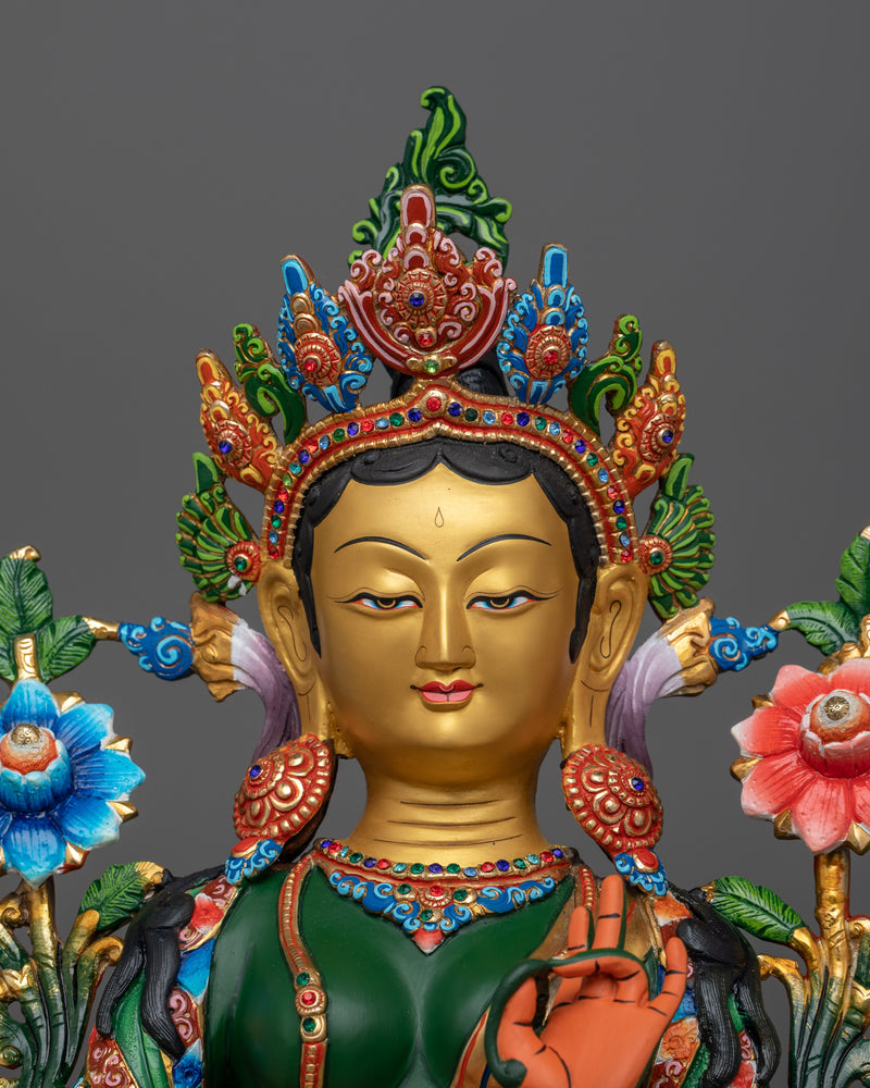 green-tara-colorful-sculpture