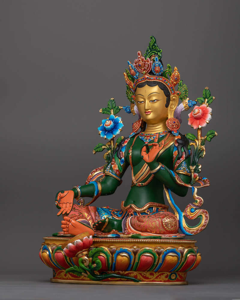 green-tara-colorful-sculpture