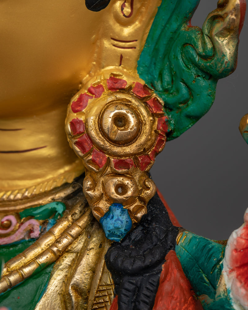 Green Tara Handcrafted Colored Statue | Symbol of Compassion