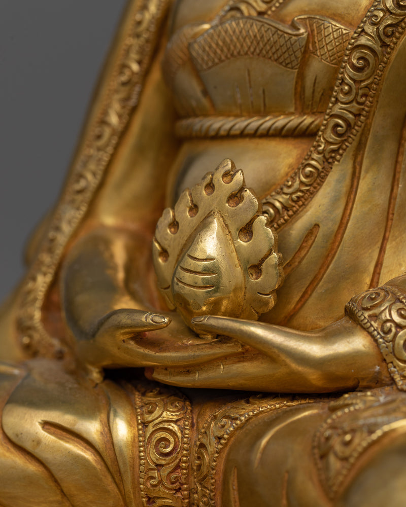 Three Kagyu Masters | Handcrafted Gold Gilded Statue Set