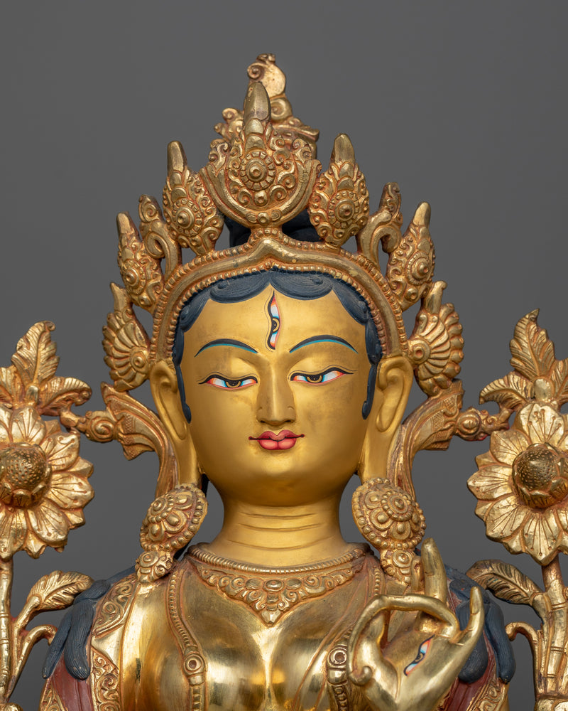 white-tara-gold-gilded-oxidized