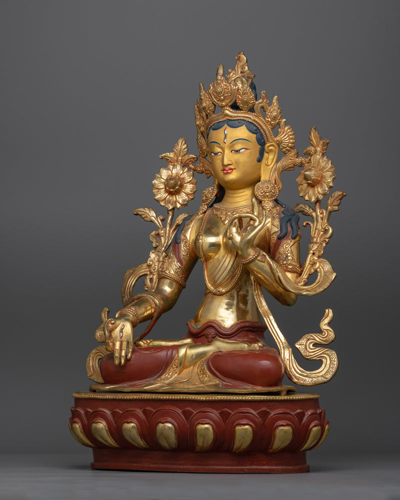 white-tara-gold-gilded-oxidized