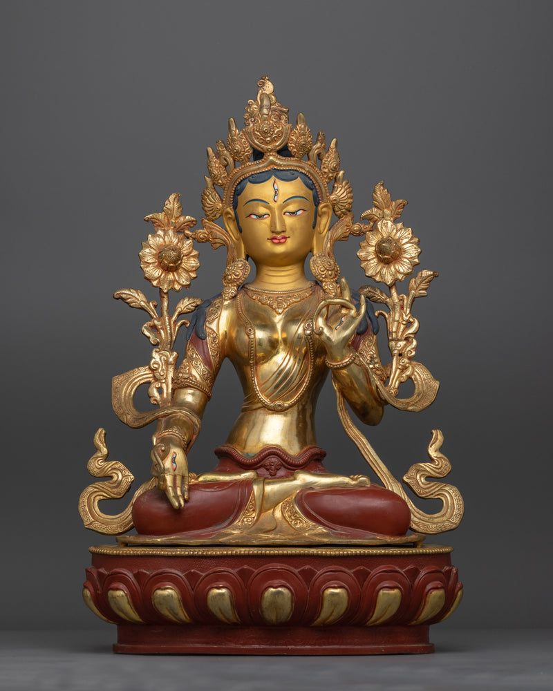 white-tara-gold-gilded-oxidized