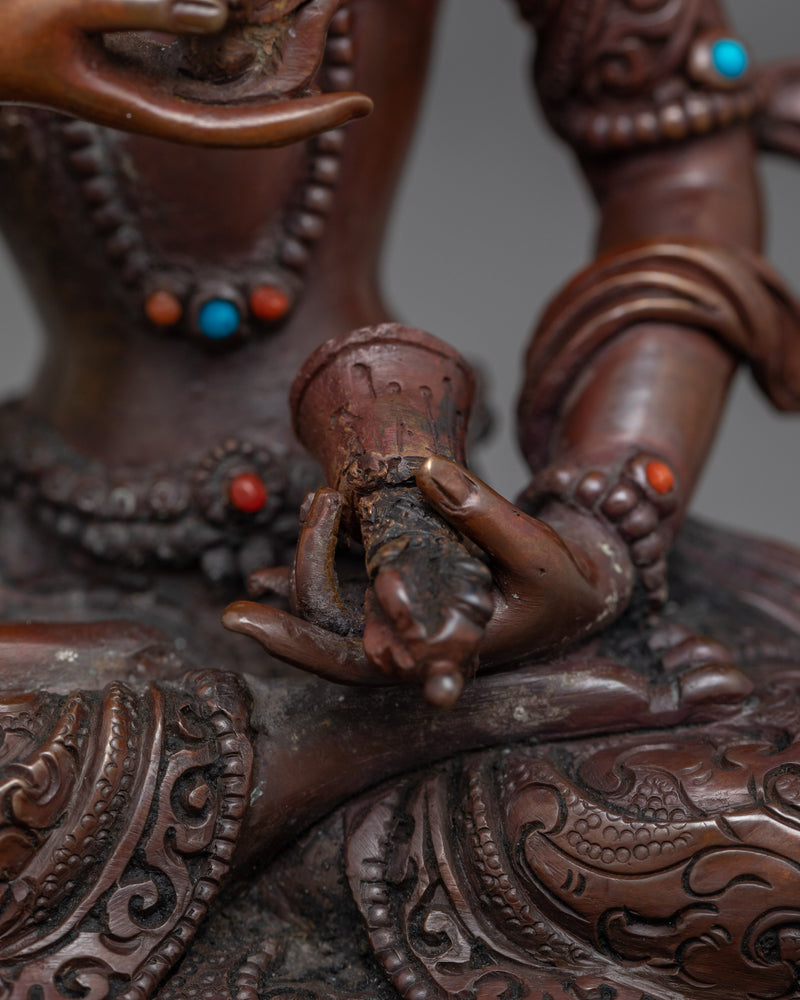 Vajrasattva Purity Deity in Oxidized Statue | Handcrafted Symbol of Purity