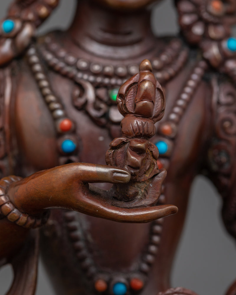 Vajrasattva Purity Deity in Oxidized Statue | Handcrafted Symbol of Purity