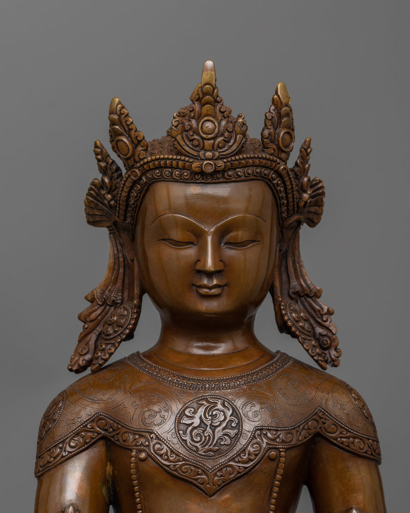 crown-shakyamuni-buddha-40cm-oxidized