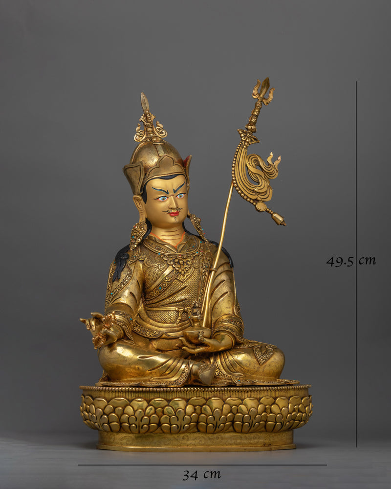 Guru Rinpoche Tantra Master Sculpture | Handcrafted Symbol of Enlightenment