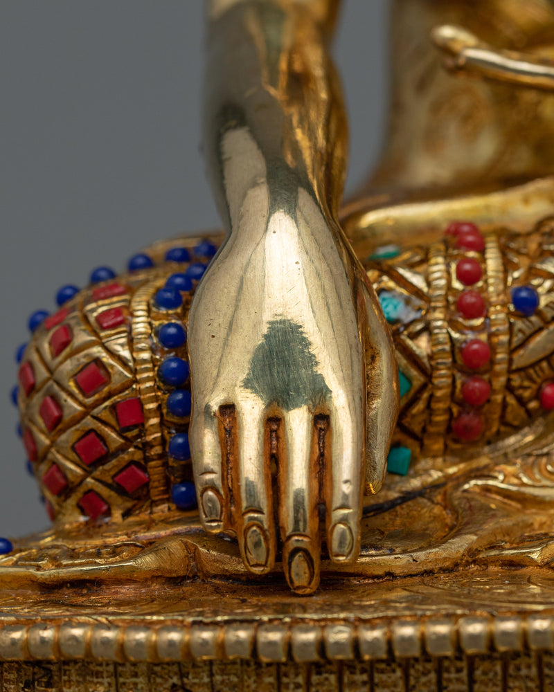 Shakyamuni Buddha 23cm Statue Gem Decorated | Symbol of Enlighten Teacher