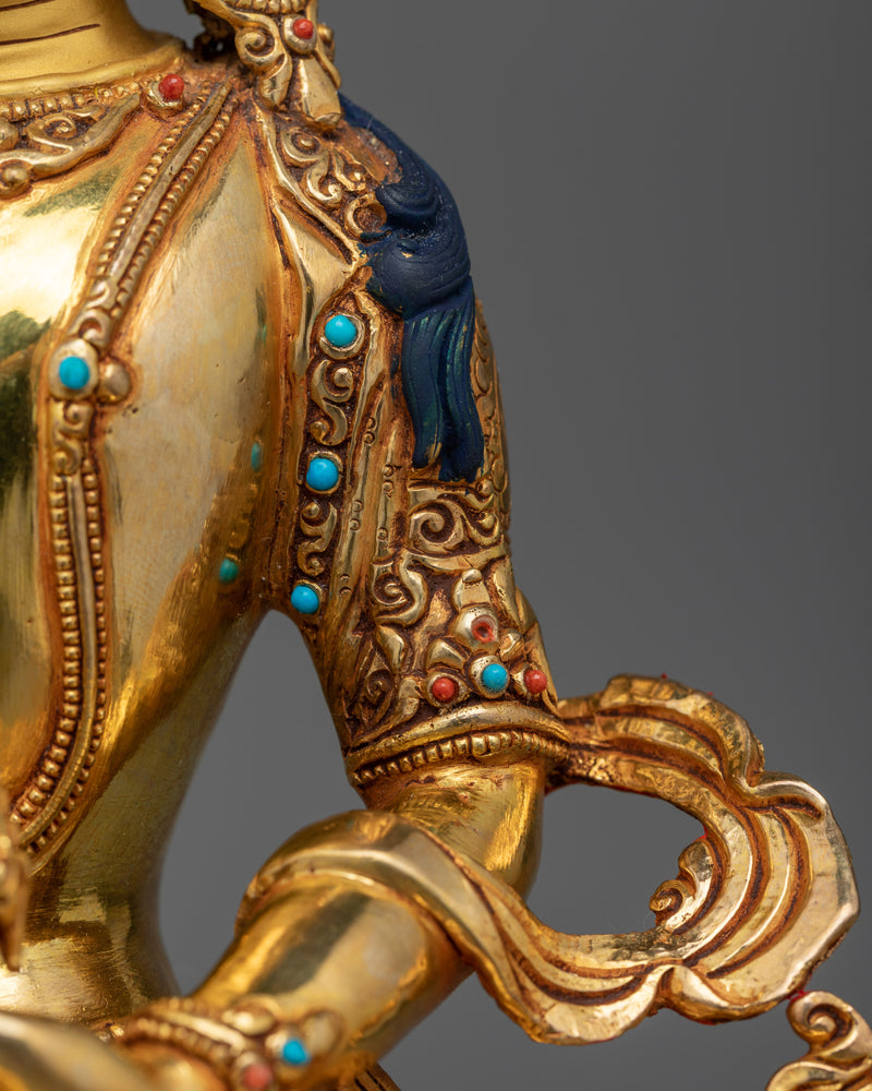 Amitayus A Long-Life Buddha Gold Gilded Statue | Handcrafted Symbol of Longevity