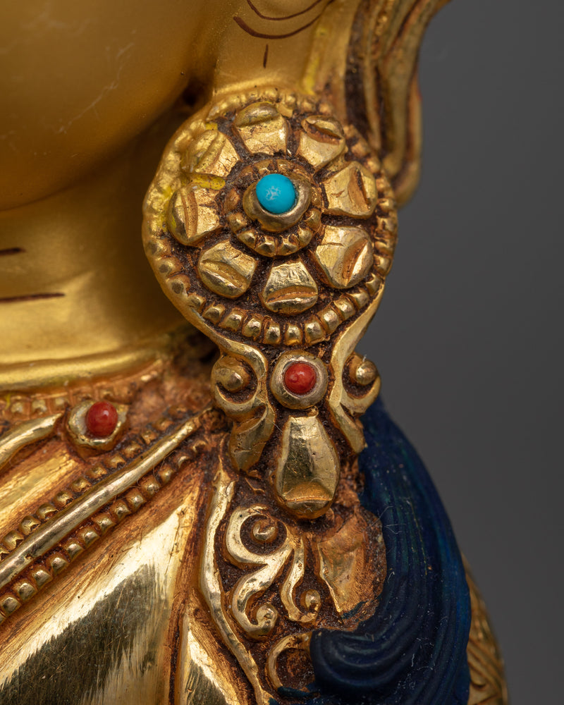 Amitayus A Long-Life Buddha Gold Gilded Statue | Handcrafted Symbol of Longevity