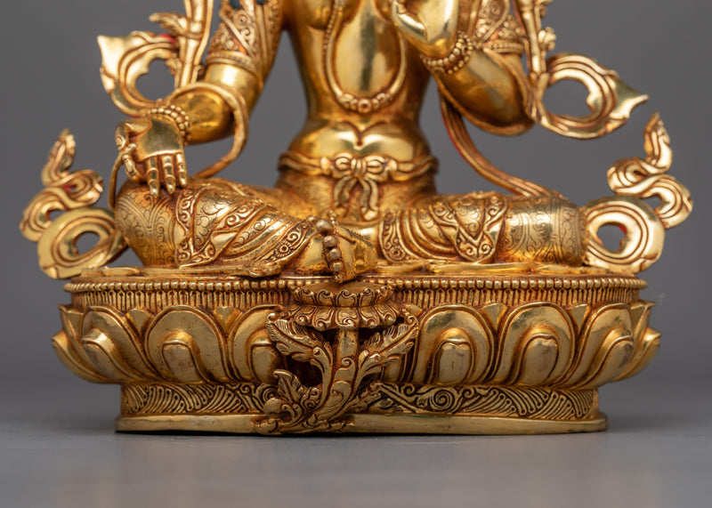 Green Tara a Beautifully Handcrafted Statue | Symbol of Compassion and Protection