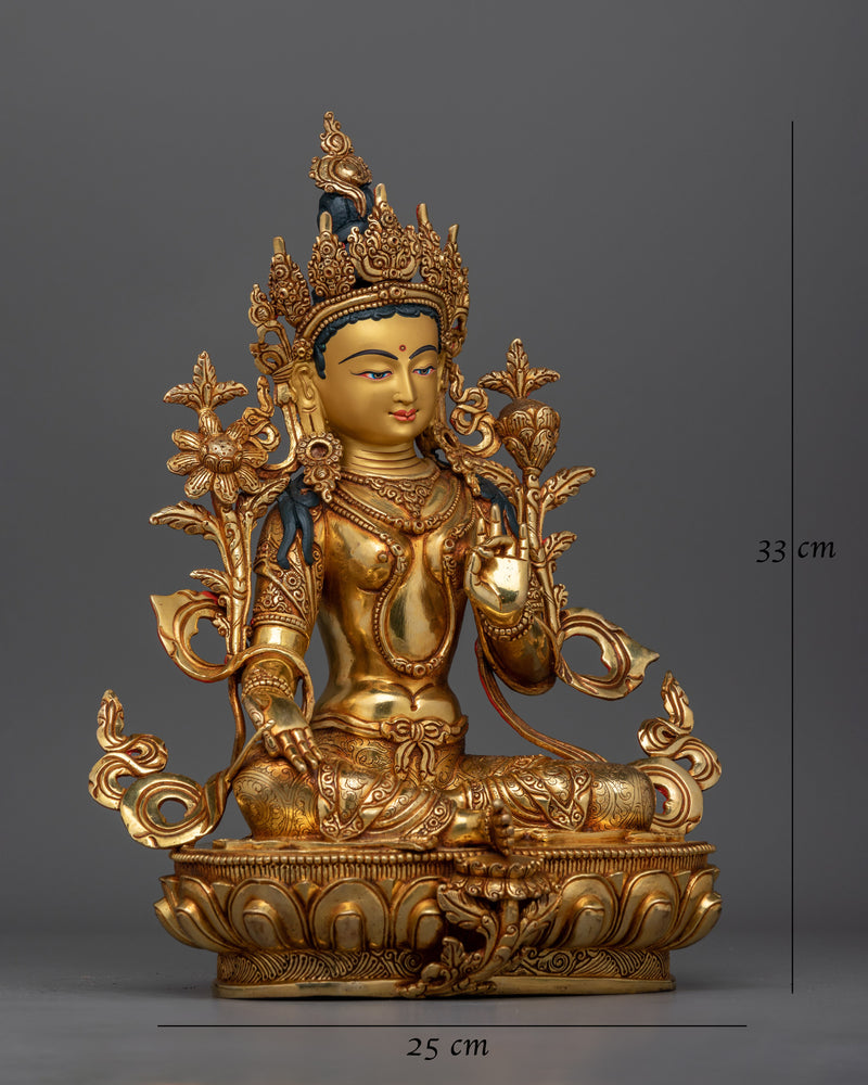 Green Tara a Beautifully Handcrafted Statue | Symbol of Compassion and Protection