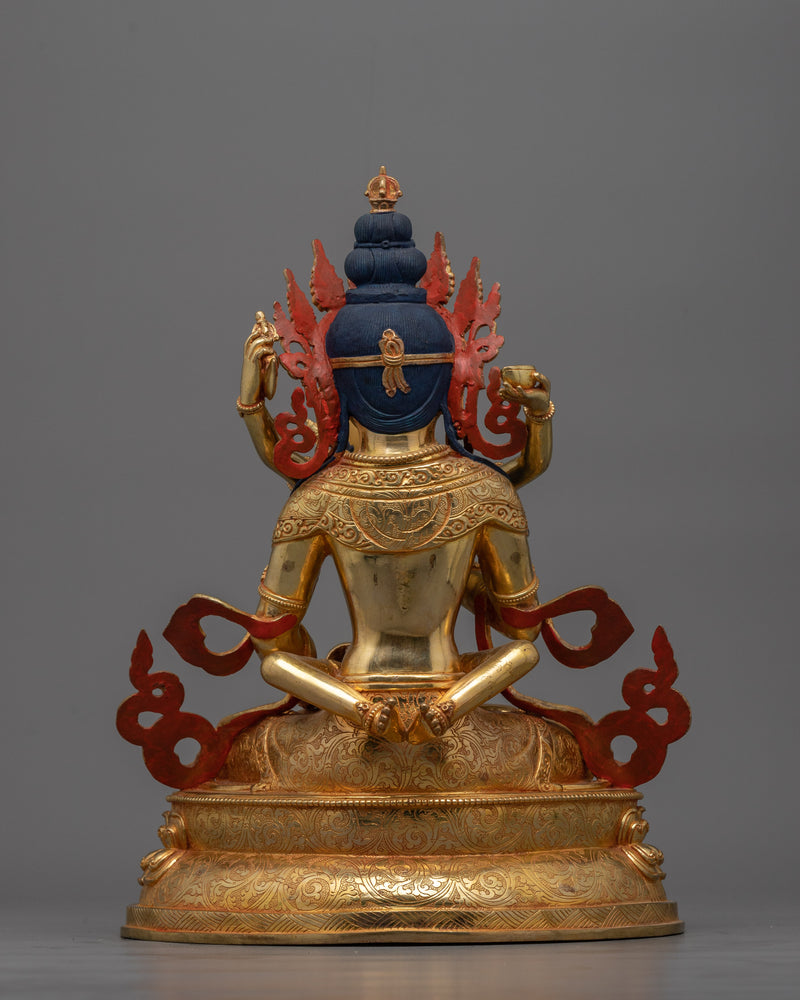 Vajrasattva with His Consort Handcrafted Statue | Symbol of Purity and Unity Artwork