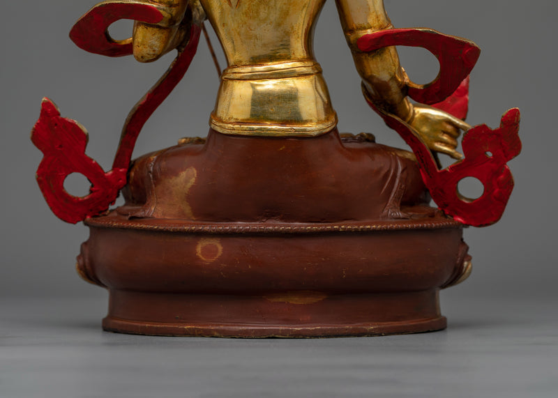 Dukar Gold Gilded Oxidized Statue | Guardian of Wisdom and Protection