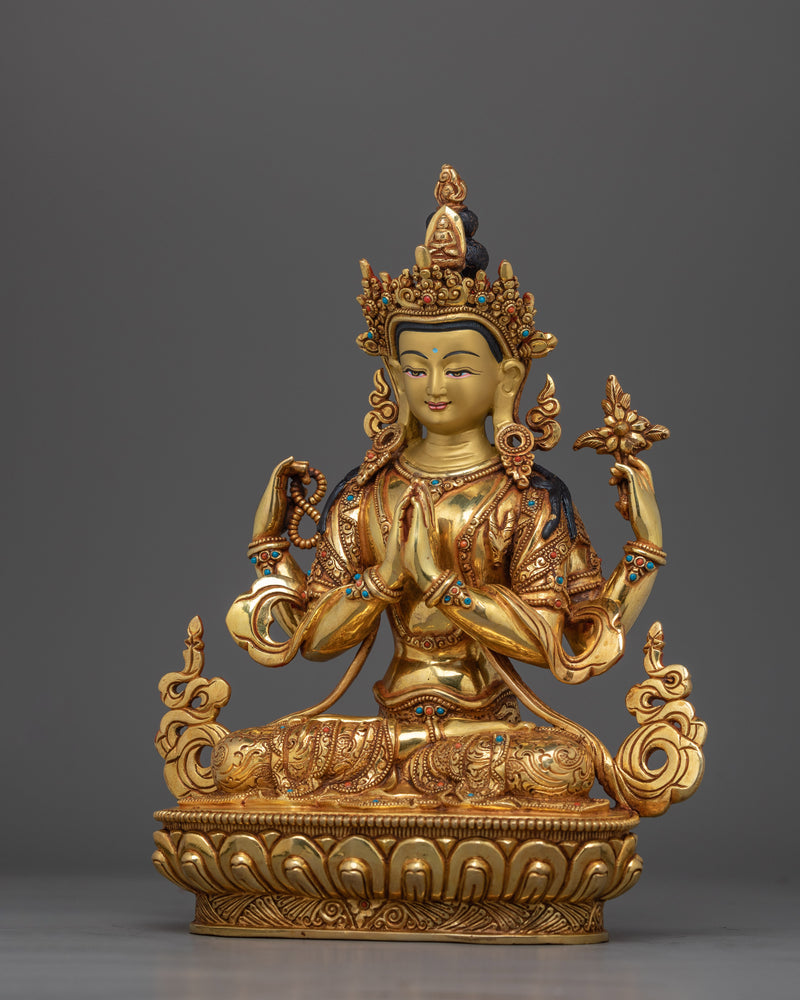 chenrezig-gold-gilded-compassionate-deity