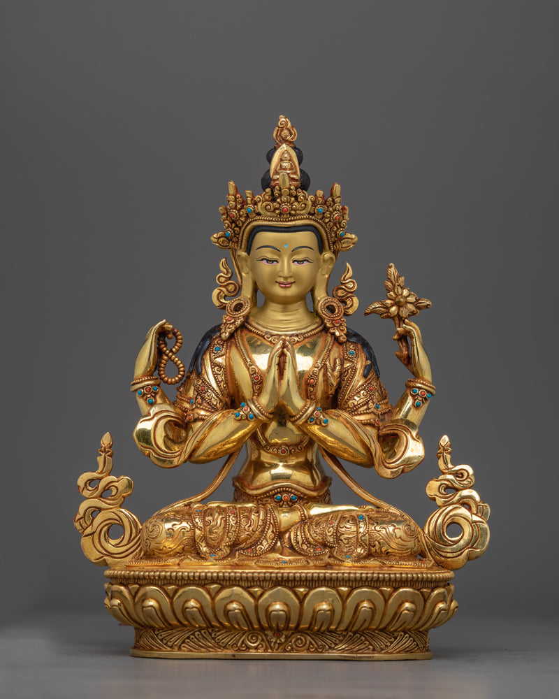 chenrezig-gold-gilded-compassionate-deity