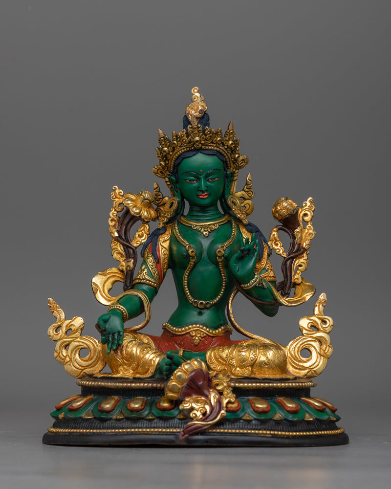 green-tara-protective-deity-on-colored